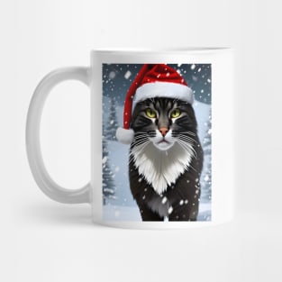 Christmas Cat - Modern Digital Art Mug